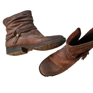 Born Women's OUVEA Ankle Boots Leather Ankle - Brown - 9.5 Medium